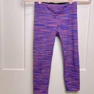 Athleta Girl Purple Spacedye Capri medium 8/10